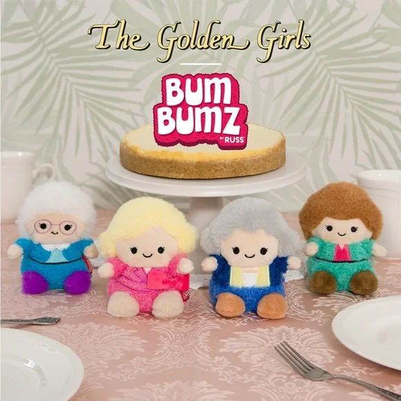 New 4.5” Set of 4 Golden Girls Bumbumz by Russ -Dorothy, Rose, Blanche, & Sophia - Picture 3 of 7